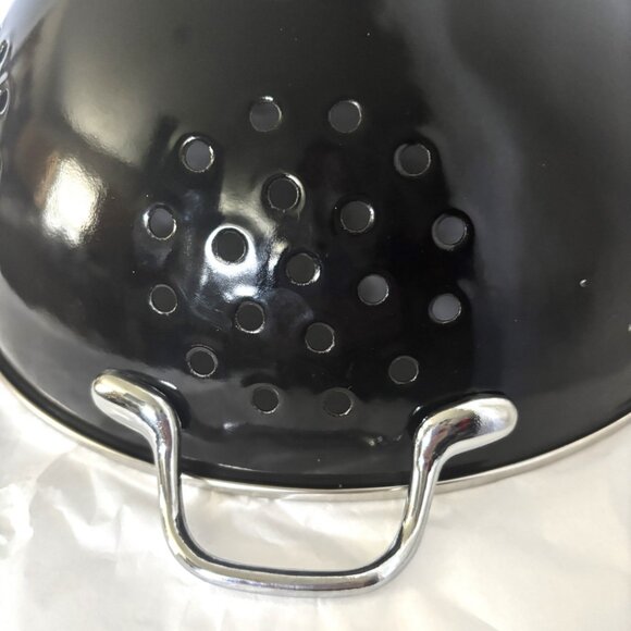 Colander Black Powder Coated Enamel  5 Qt Size - Picture 7 of 14
